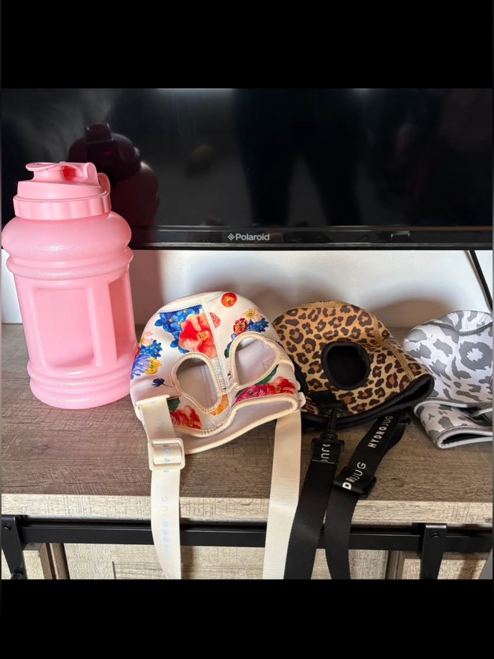 HydroJug Floral & Leopard Print Women's Face Wrap Hats - Pink & Brown